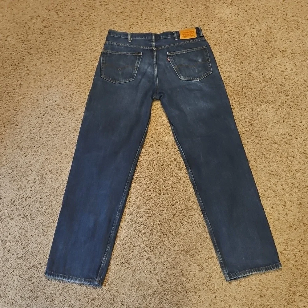 Levis 550 Jeans Mens 38x36‎ Blue Regular Fit Straight Leg Pockets Casual Denim